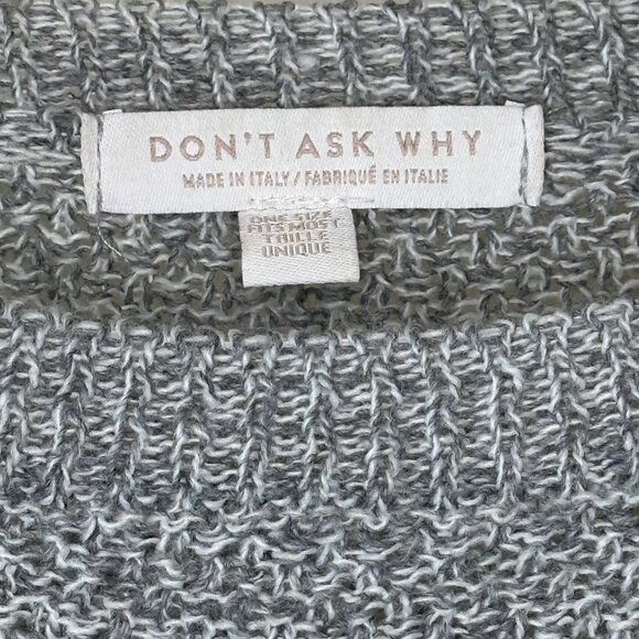 SALE 2/15 Don’t Ask Why Light Weight High/Low Knit Sweater Light Grey, One Size. - Picture 8 of 10